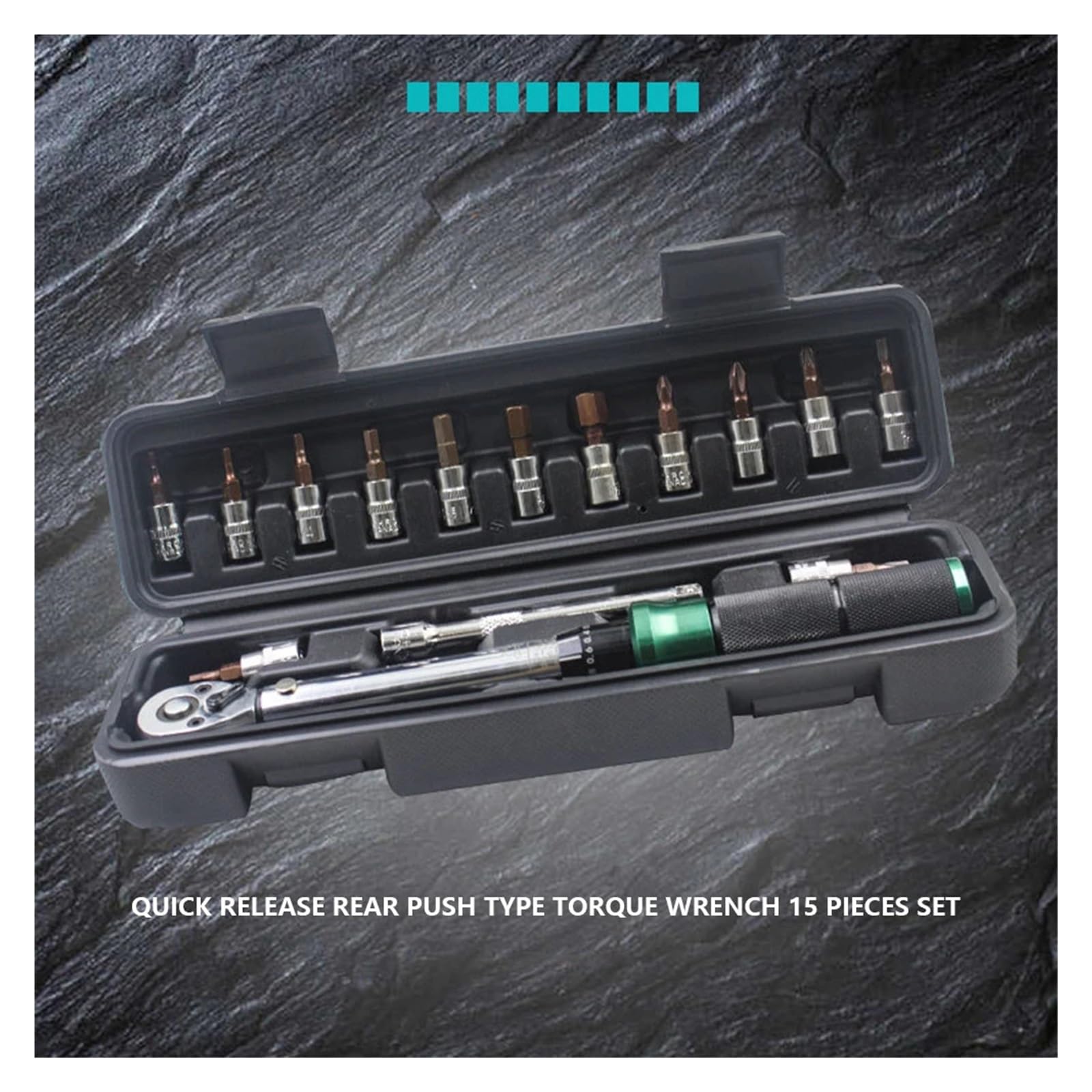Zestaw Kluczy Dynamometrycznych 15 Sztuk 1/4" 2-24Nm Klucz Dynamometryczny Do Roweru Zestaw Kluczy Imbusowych Zestaw Kluczy Nasadowych Zestaw Narzędzi Rowerowych Zestaw Naprawczy Do Roweru