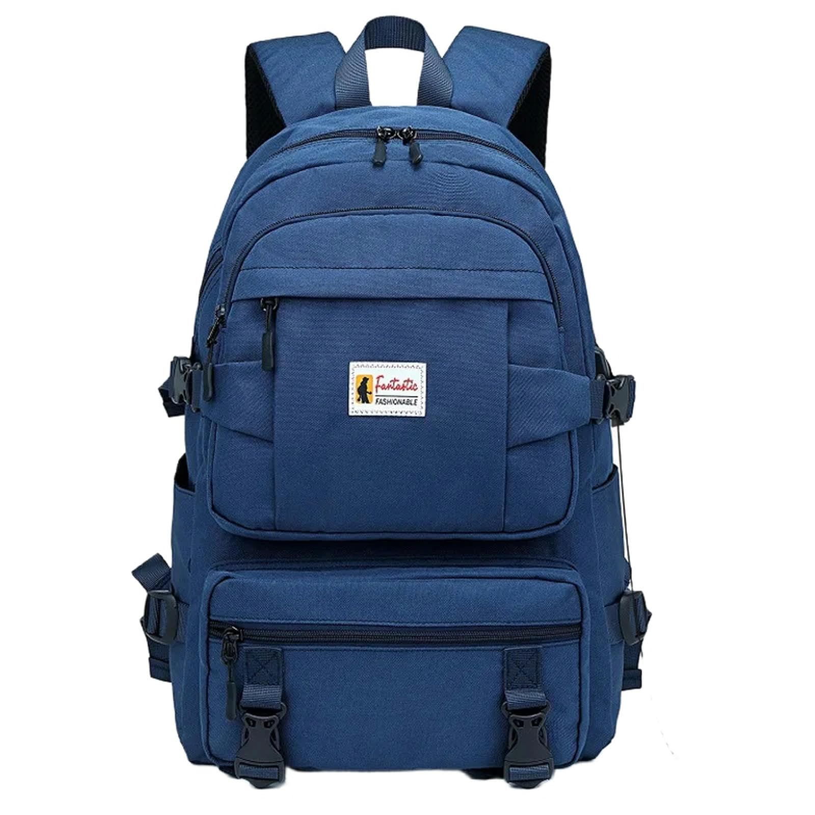 OUXUNDAI Backpack Fashion Yellow Backpack Children School Bags For Teenager Girls Waterproof Oxford Cloth Large School Backpack For Teenagers Schoolbag-Blue