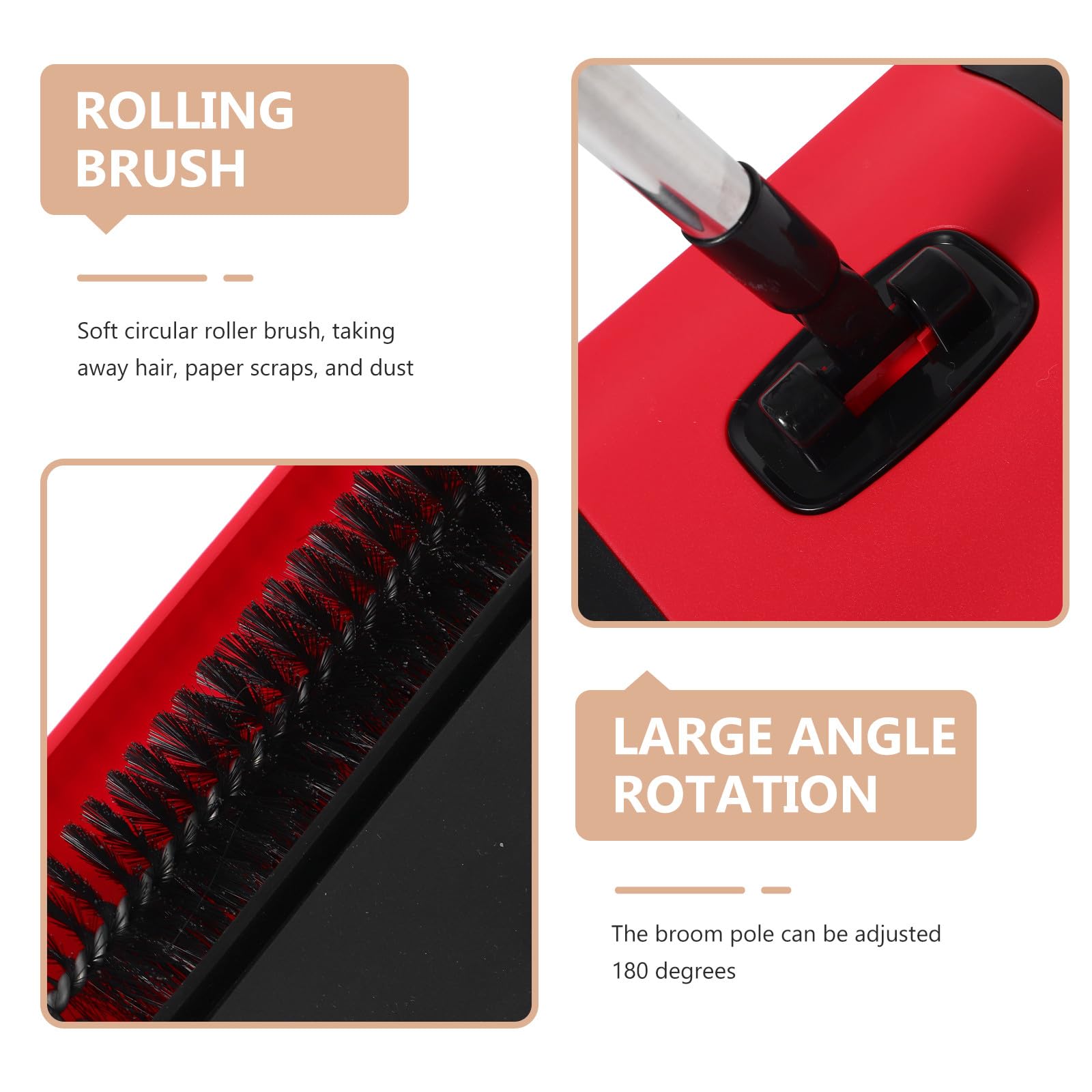MAGICLULU Balai à Tapis Manuel Compact en Pp et Acier Inoxydable pour Nettoyage de Poussière et Débris, Balai de Nettoyage Réglable Multifonction pour Usage Domestique