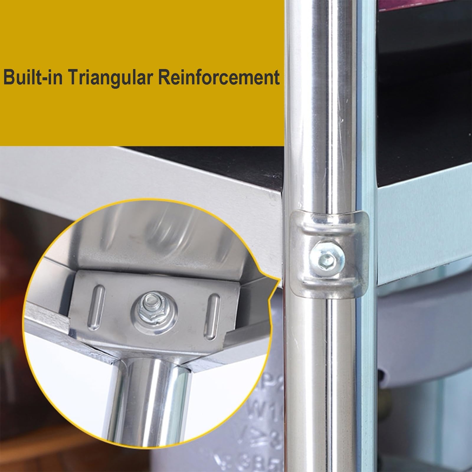 Mini supporto per frigorifero con ripiani regolabili, ripiano in acciaio inox per microonde, spazio inferiore aperto, si adatta alla maggior parte dei mini frigoriferi ed elettrodomestici, per