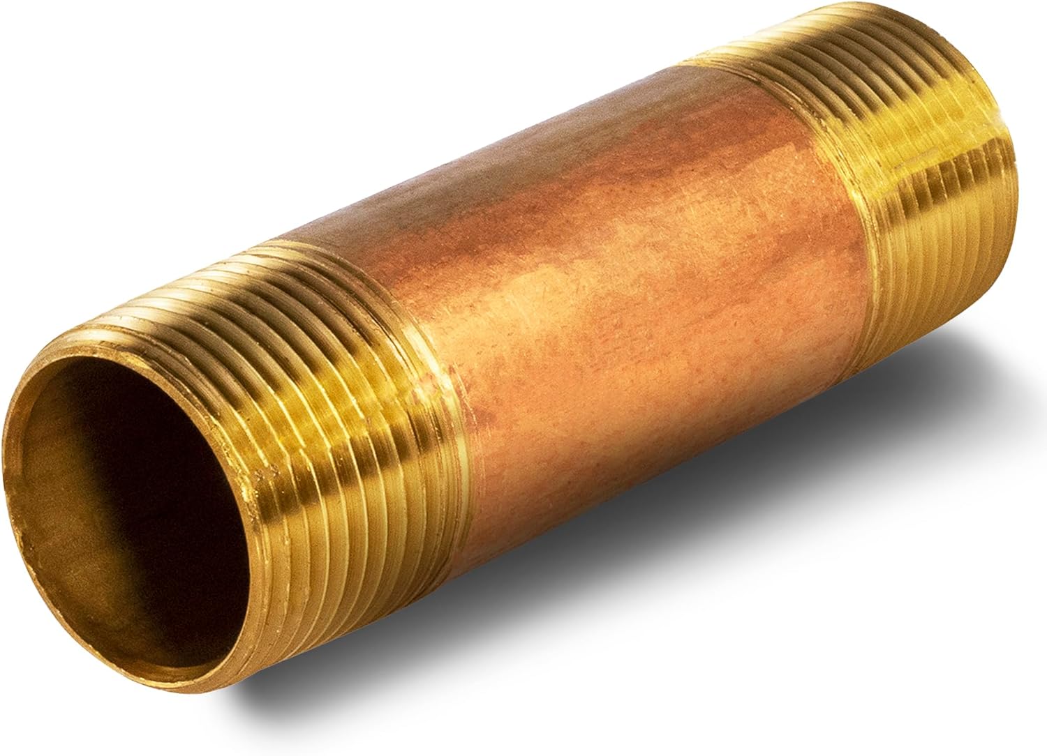 Everflow Supplies NPBR2040 4 Long Brass Nipple Pipe Fitting with 2 Nominal Diameter and NPT Ends