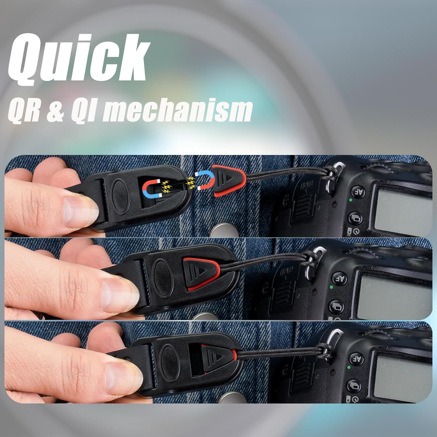 Camera Strap Wrist,QD Quick Release Adjust Lanyard Wristband strap for Photographers SLR DSLR Digital Mirrorless Camera - Image 4
