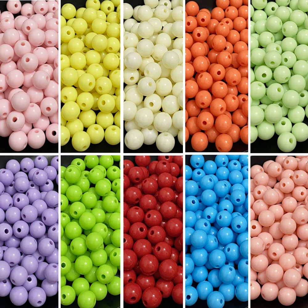 ANCADN 49 Cuentas Acrílicas Redondas Y Gruesas De Color Para Hacer
