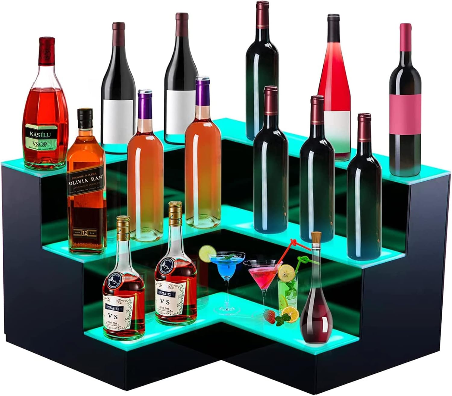 Bottle Display Stand Bar Liquor Corner Led Liquor Bottle Display Shelf