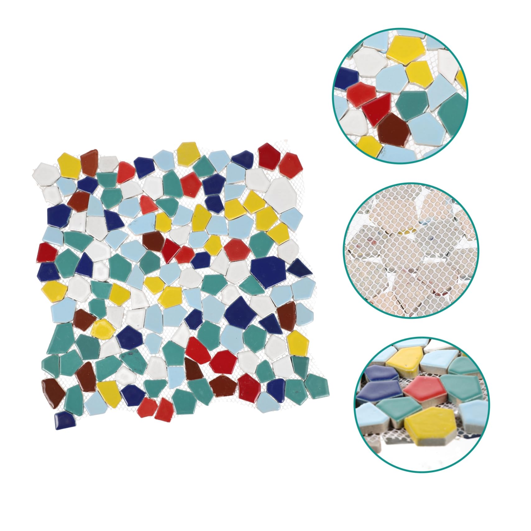 Anneome Piastrelle Mosaico in Ceramica Irregolari per Arte e Fai da Te, Spigoli Precisi, Design Delicato e Colori Brillanti