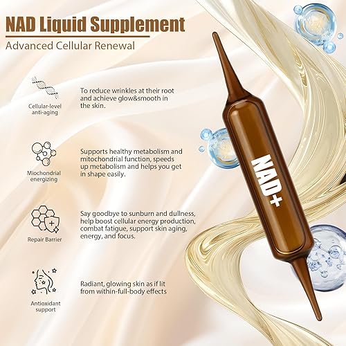 Miniatura 2 de NAD+Renovación Celular Avanzada - 1200mg NAD+Suplementos Líquidos para Apoyo Antienvejecimiento y Energía y Enfoque - 10 Viales (1)
