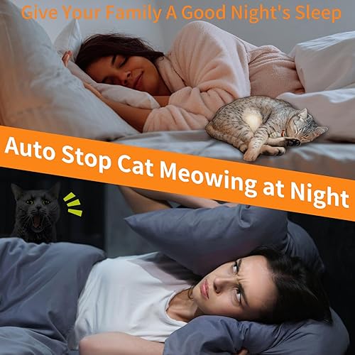 Miniatura 2 de PaiPaitek Collar de choque para gatos con control remoto, collar de entrenamiento para gatos con antimaullido automático, pitido, vibración, choque