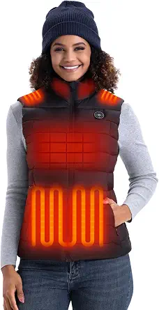 Women's Heated Vest with 16000mAh Battery and 15 Heating Zones