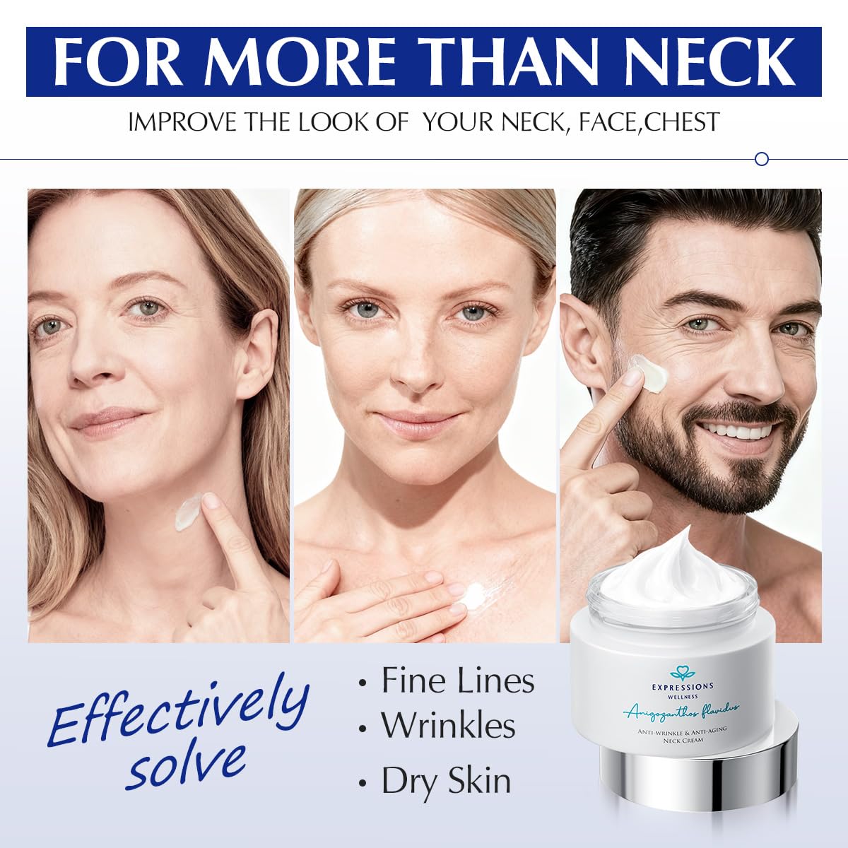 Neck Firming Cream: Tighten and Lift Neck Cream with Retinol, Collagen & Peptides, Anti-Aging Wrinkle Moisturizer for Face, Neck, Chest & Décolleté, 1.76 OZ - Image 4