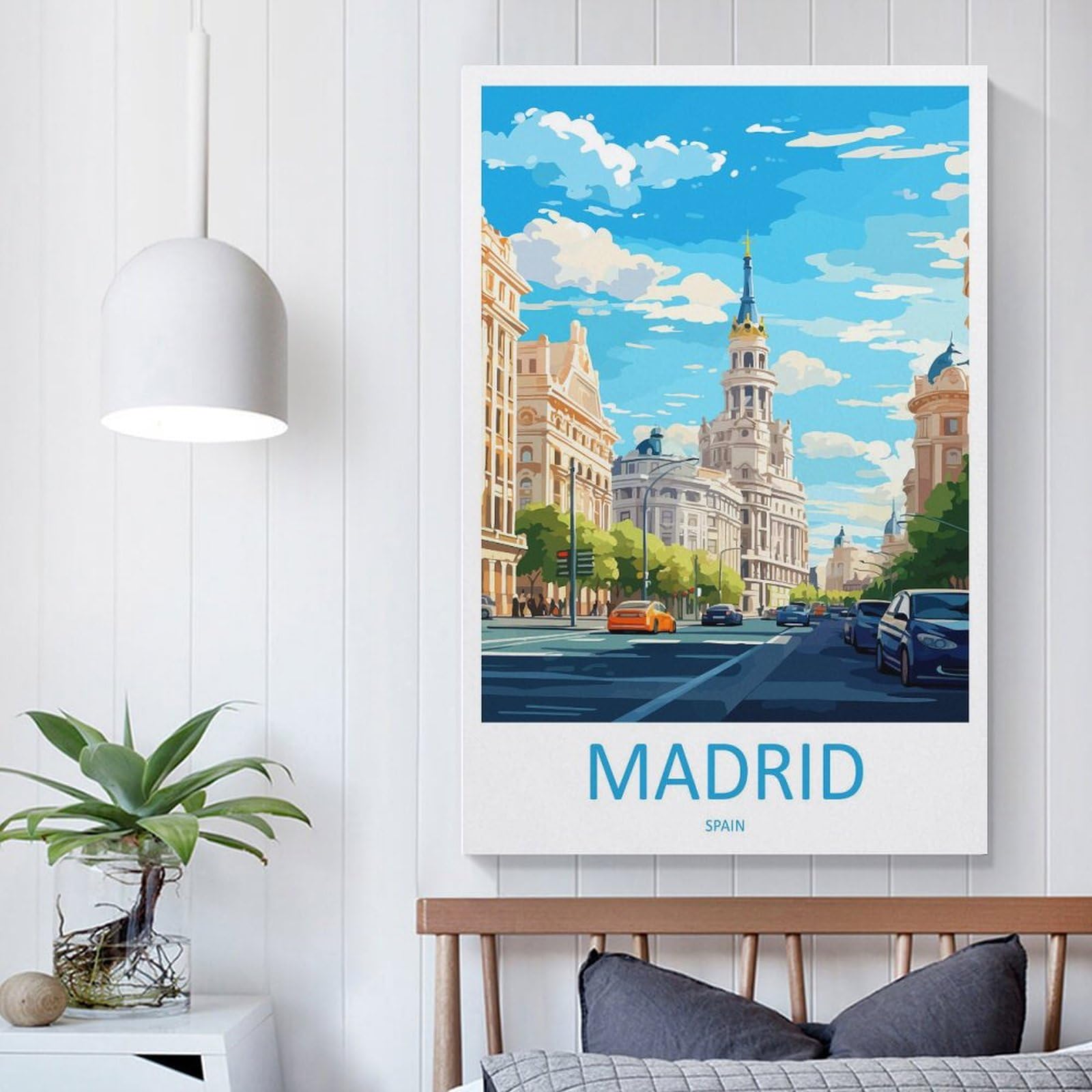 Amazon.com: ZJLAMZ Madrid Spain Travel Poster Art Wall Decoration