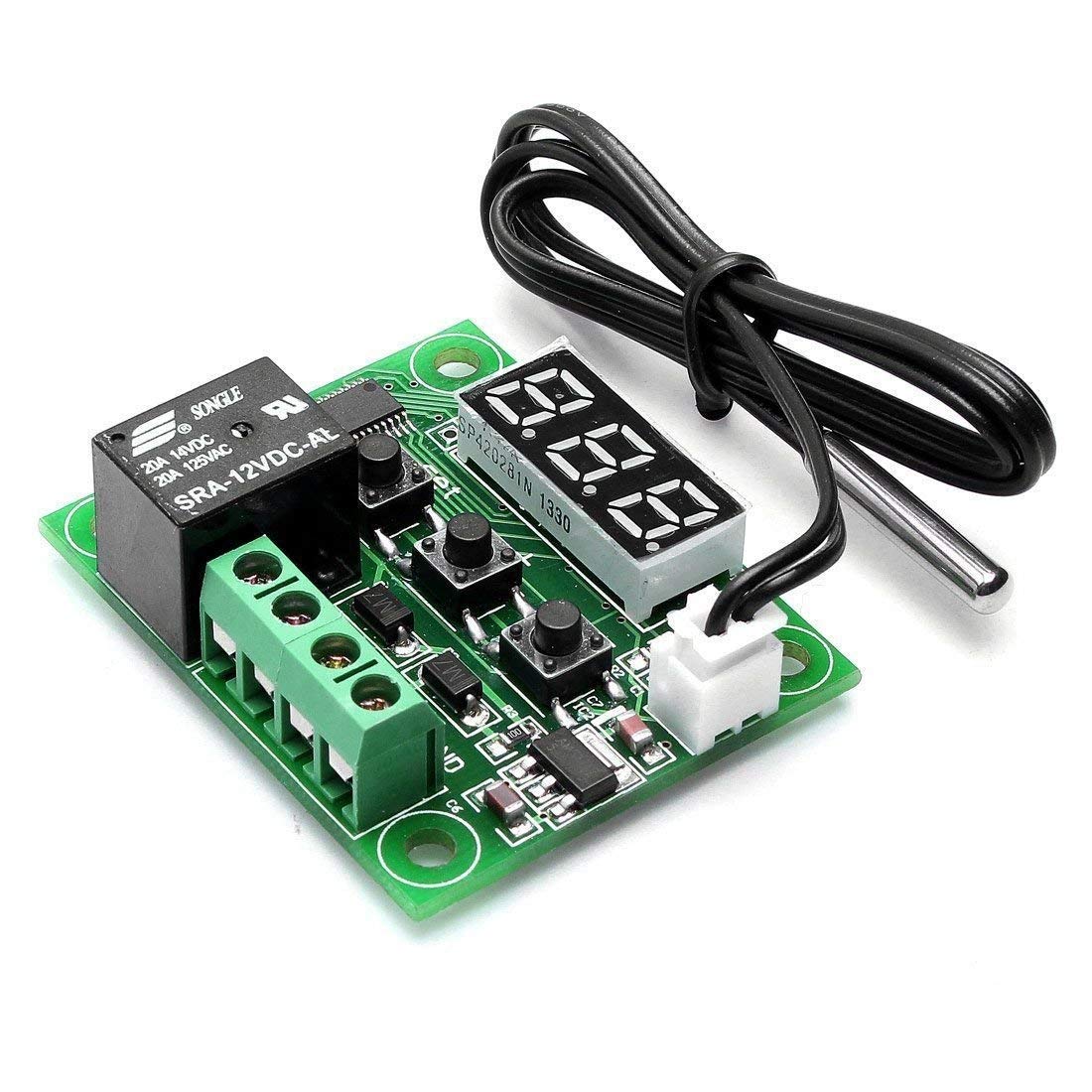 QBM XH-W1209 Temperature Controller Module LCD Display Digital Thermostat Module with Waterproof NTC Probe -50~110℃ DC 12V Electronic Temp Control Module Switch.-image-38