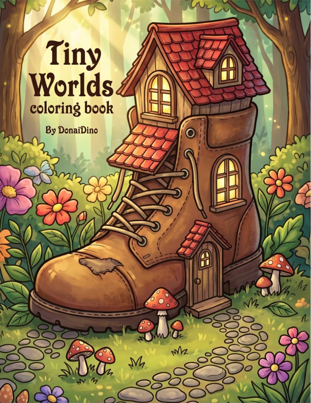 Tiny Worlds Coloring Book: A Relaxing Journey Into Miniature Scenes Inside Everyday Objects for Adults and Kids, Fun and Imaginative Stress Relief with 35 Unique Designs