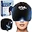 Hilph Adjustable Migraine Relief Cap with Thickened Gel Cold Compress, Headache Relief Cap, Face Cooling Mask Gel Head Wrap for Tension, Stress & Hangover, Soothing Gifts for Women Men Black