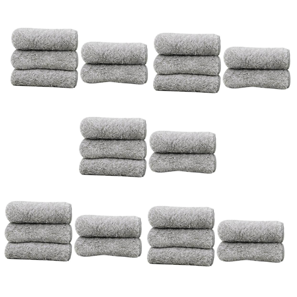 Paquete De Paños De Limpieza Absorbentes De Doble Cara Toallas De Cocina De Microfibra Gruesa para Limpieza Y Duradera 5 Piezas X 5