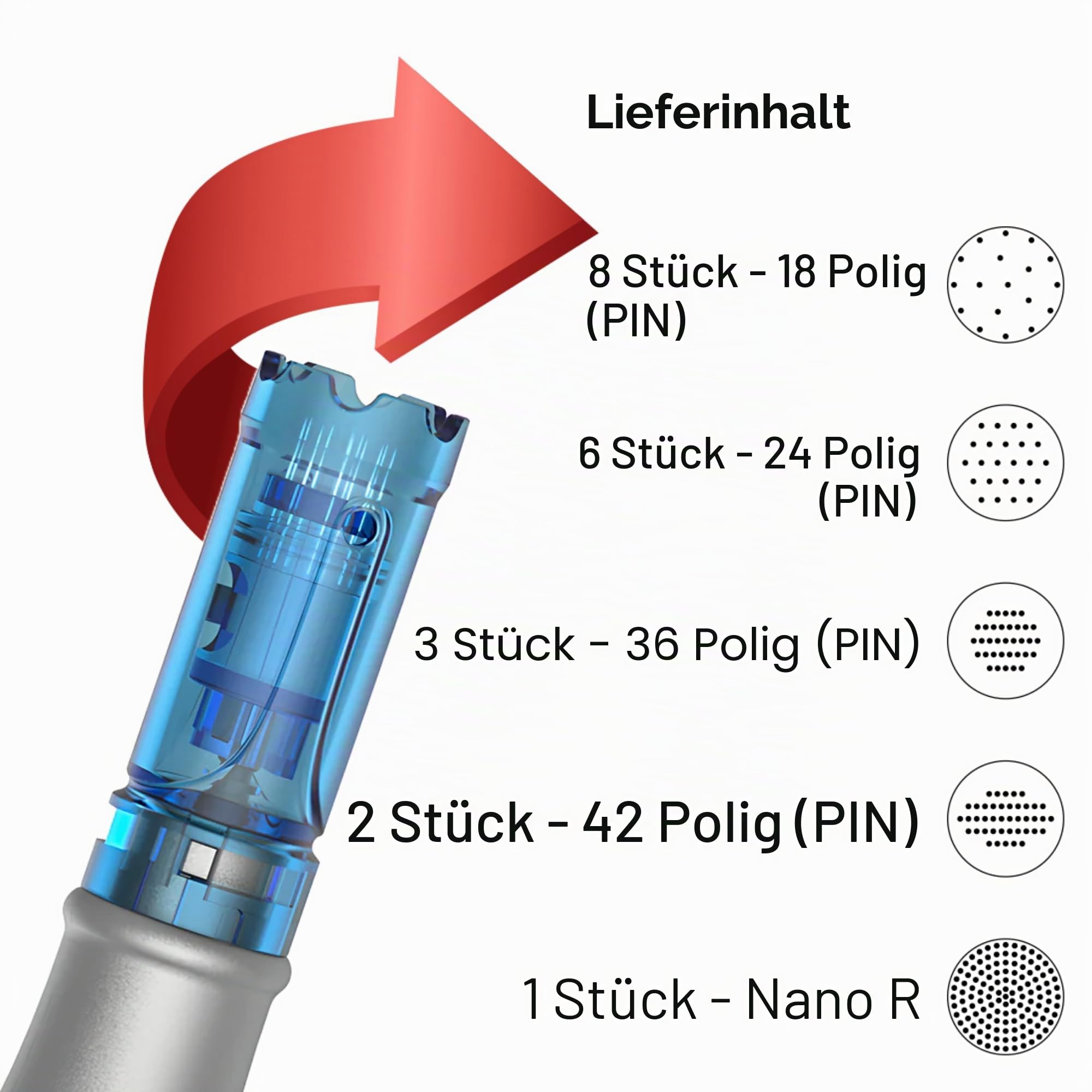 Dr.pen Ultima M8S Microneedling Pen mit 20 Ersatzpatronen, Kabelloser Professioneller Derma Pen, Elektrisches Microneedling Gerät für Gesicht & Hautpflege