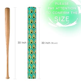 WRAPAHOLIC 30 Inch Jumbo Reversible Peacock Christmas Wrapping Paper - 30 Inch x 100 Feet Jumbo Roll Peacock Feather Wrapping Paper with Metallic Foil Shine for Christmas, Birthday, Holiday