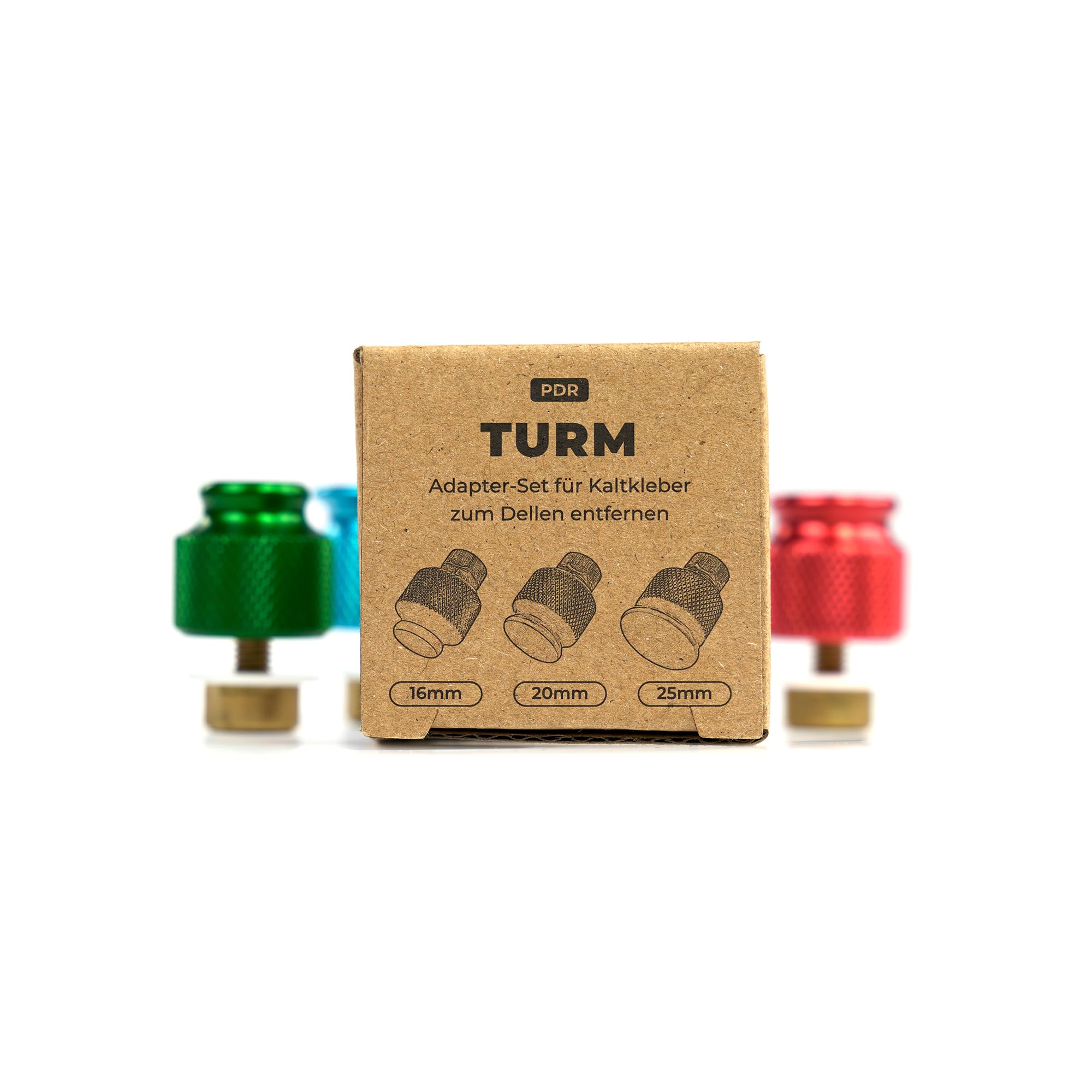 TORRE MIDIAR - Juego de adaptadores de aluminio para pegamento en frío, 3 piezas para eliminar abolladuras, herramientas PDR