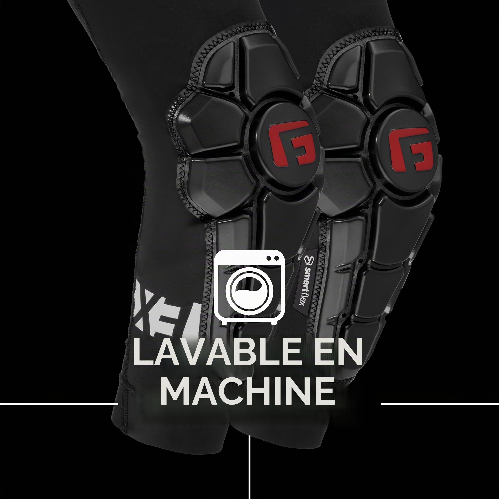 G-Form Pro-X3 Coudières, Triple Matte Black, Youth L/XL | avec Dirt Bike et Mountain Bike, Accessoires vélo