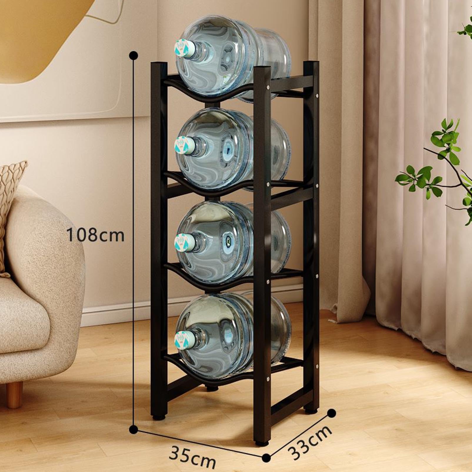 Estante dispensador de agua resistente para oficina, hogar, garaje y restaurante, estante de almacenamiento de botellas de cocina, para soluciones eficientes de nización y ahorro de espacio