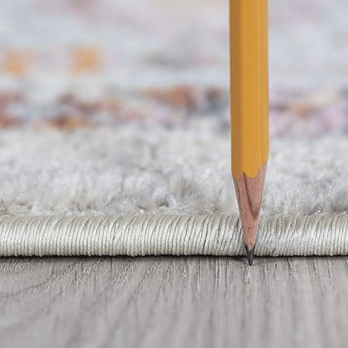 Miniatura 2 de Alfombra redonda de 6 pies  Alfombras tradicionales para sala de estar, comedor, dormitorio, entrada o cocina, Alfombras para salas, gris, redonda