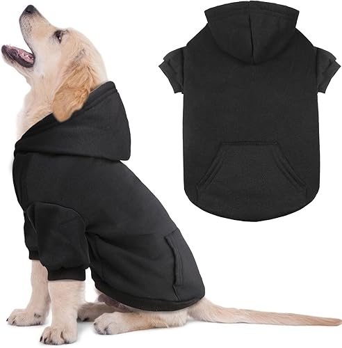Suéteres para perros pequeños, suéter con capucha para perro, suéter suave de forro polar cepillado liso, ropa para perro, sudadera con capucha para