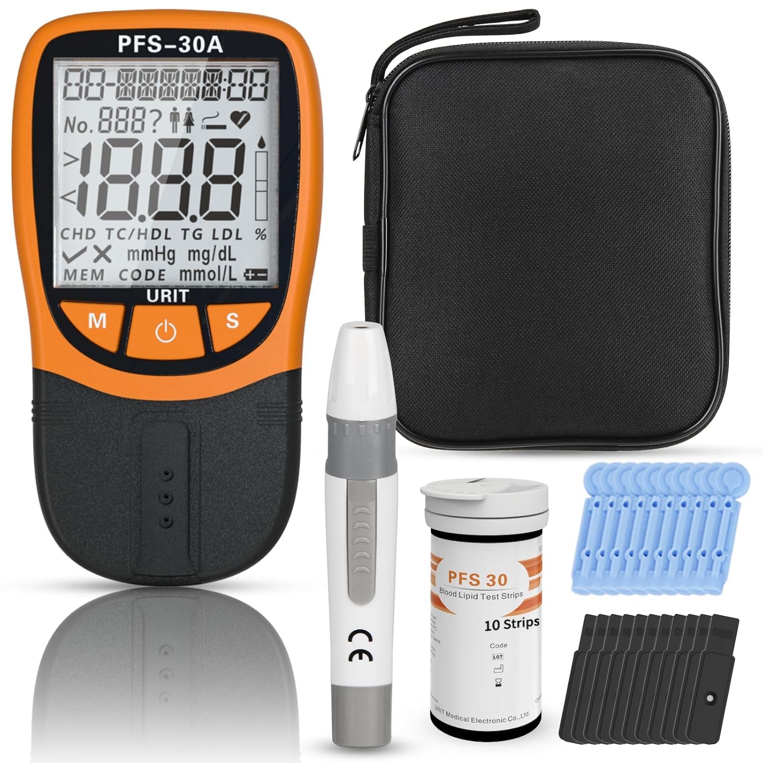 Photo 1 of 5- in-1 Lipid Test Kits with All-in-One 10ea x Profile 5-in-1 Lipid Test Strips, Cholesterol Test Kits, Cholesterol Tester Meter Kit at Home, Easy to use