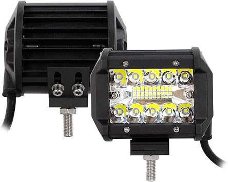 Willpower 1pc 4 inch 18cm 60W LED Light Bar Spot LED Pods 12V 24V Driving Off Road Lights Waterproof Work Fog Lamps for 4X4 Offroad Truck Car ATV SUV Vehicle Boat Light