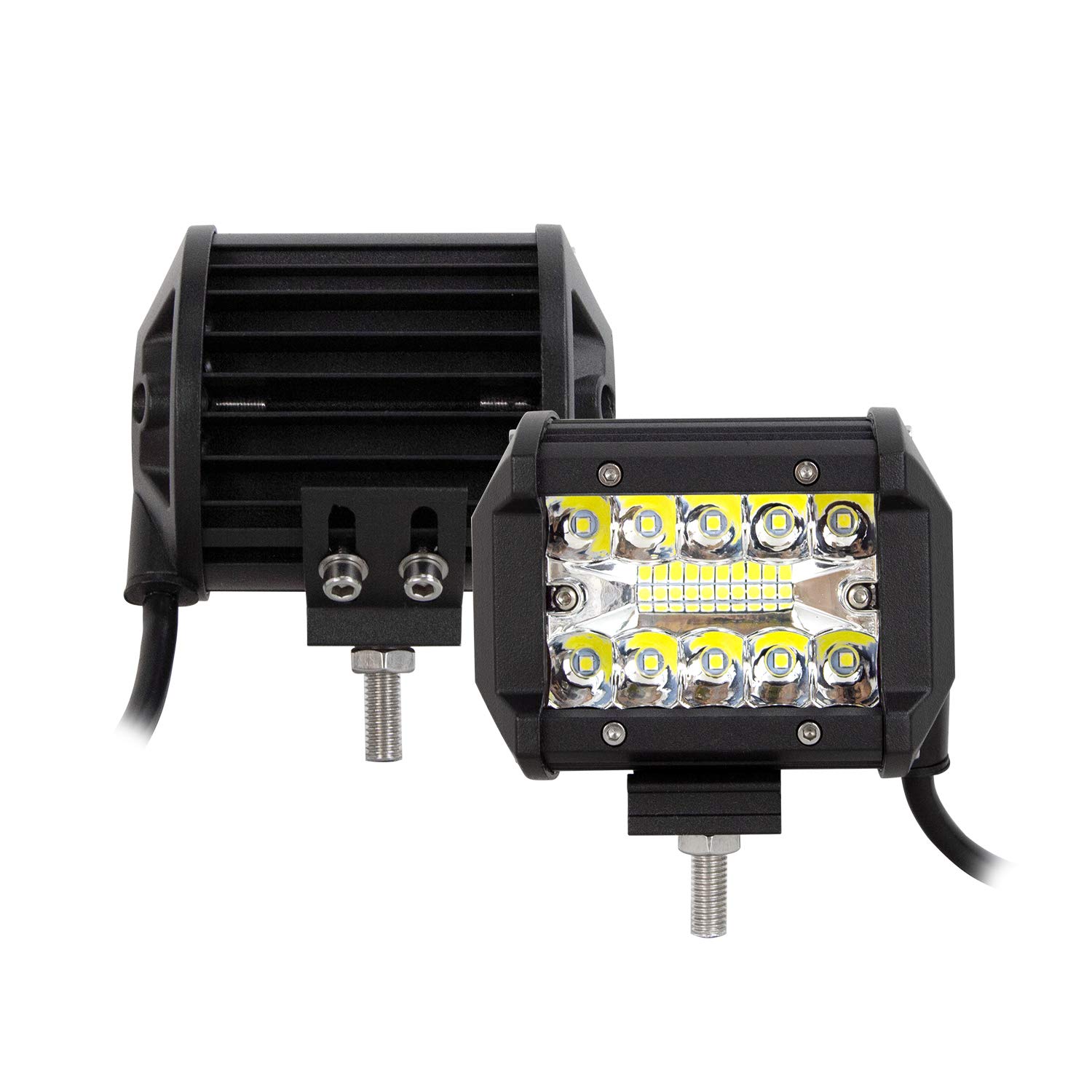 PICAA listwa oświetleniowa 8D, Triphile LED, 10,2 cm, 60 W, oświetlenie robocze do samochodów, samochodów terenowych, SUV-ów, UTE 4WD, 12 V, 24 V, wodoszczelność