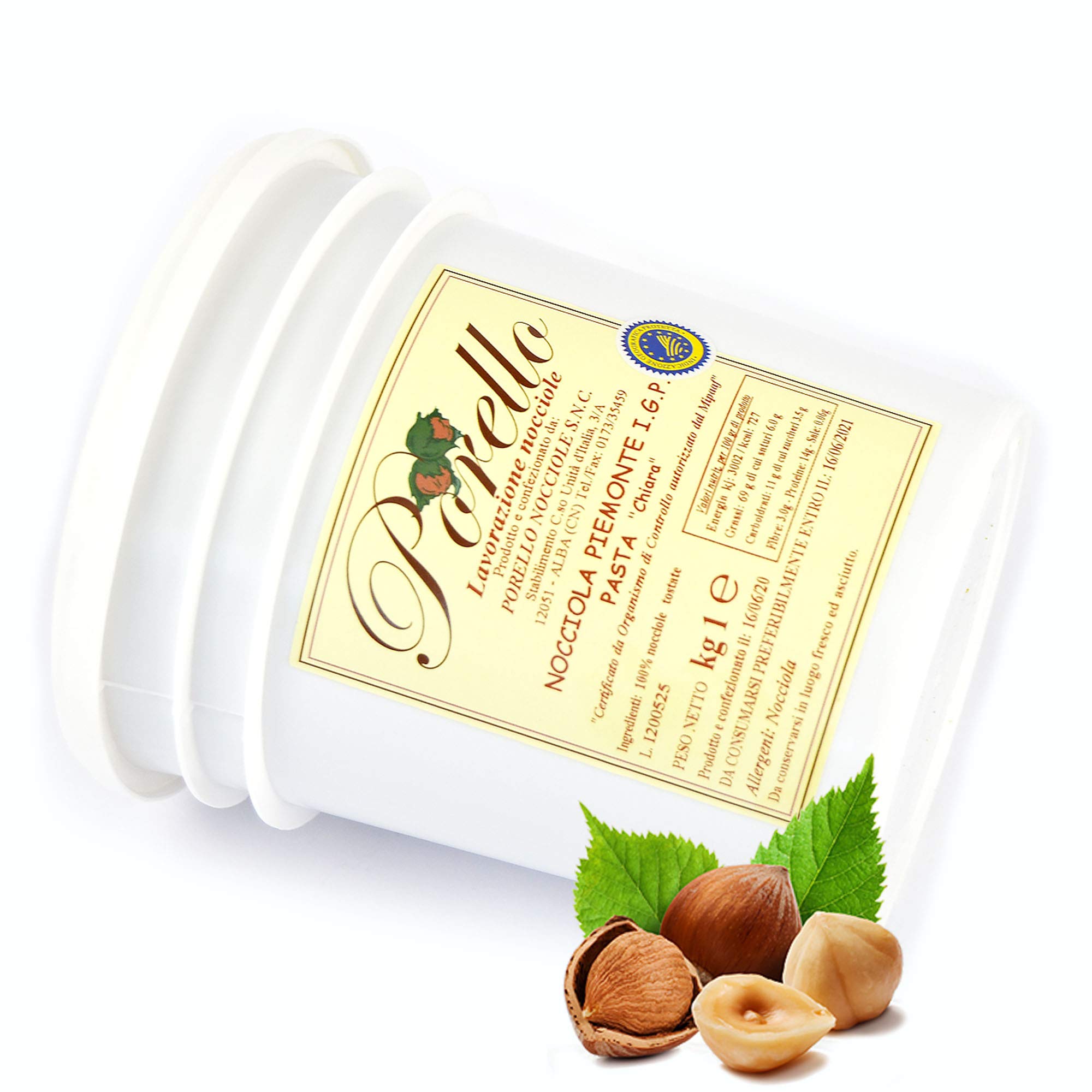 KG 1 PASTA "CHIARA" NOCCIOLA PIEMONTE I.G.P. PORELLO IDEALE PER GELATERIA E PASTICCERIA