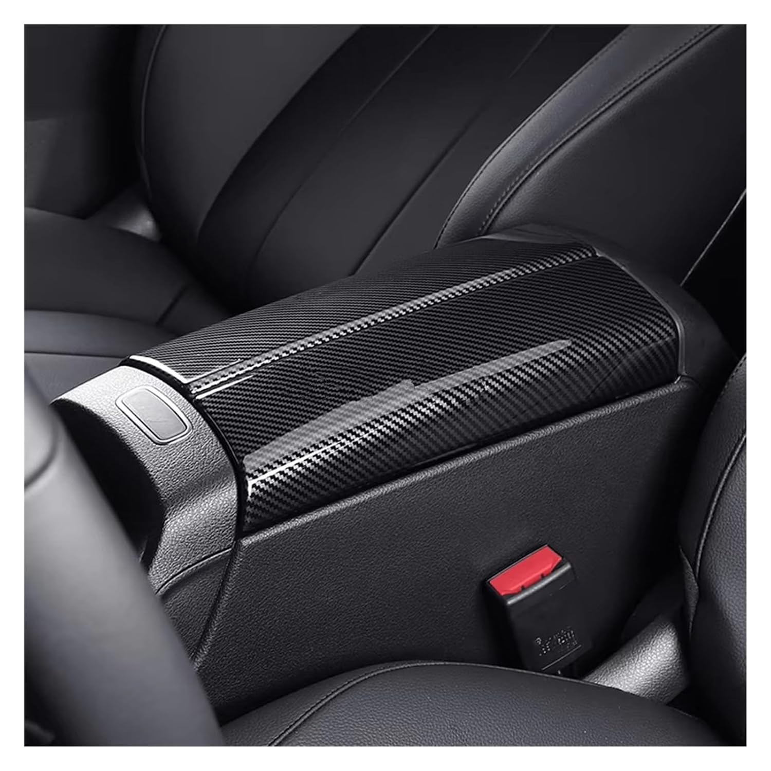 Car Interior Accessories Replacement for Benz A B for CLA for GLB for GLA Class W177 V177 W247 C118 2020 2021+ Car Central Armrest Box Panel Trim Cover(Carbon Fiber)(Carbon Fiber)