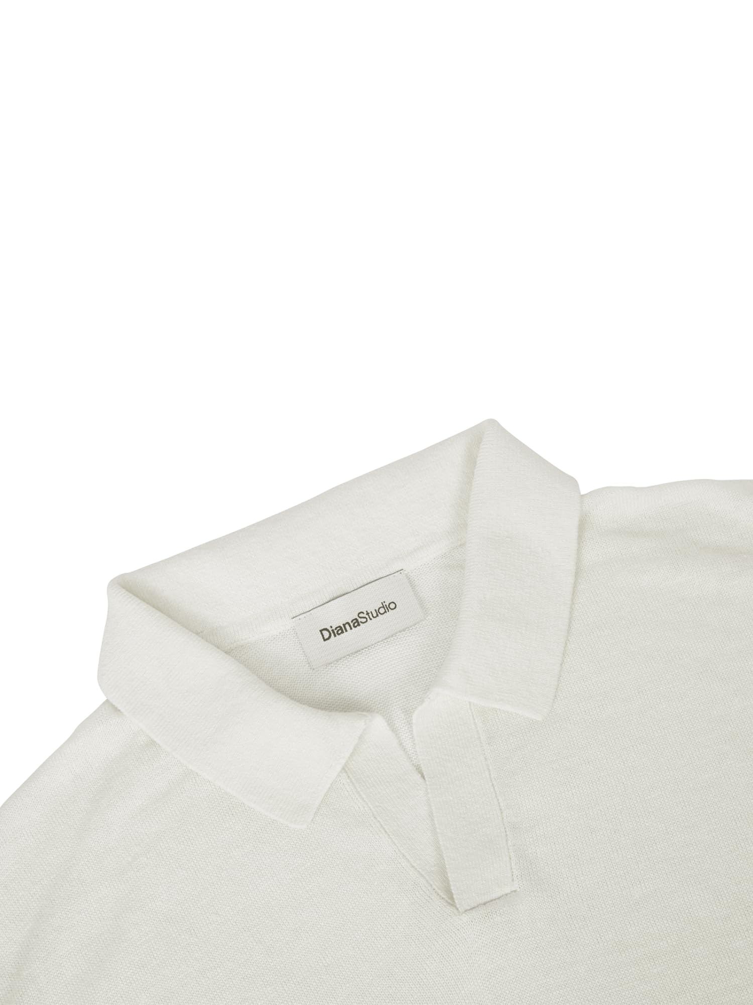 Diana Studio - Polo sans Boutons en 100% Lin, Homme, Manches Courtes, Coupe Décontractée