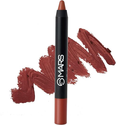 MARS Long Lasting Crayon Lipstick up to 12 Hours Stay | Matte Finish | Waterproof | Won't Smudge Won't Budge Lip Crayon (...
