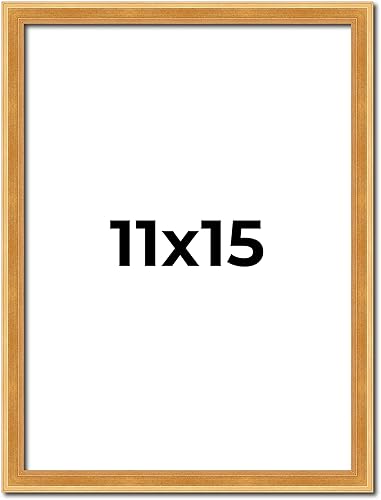 Poster Palooza Portarretratos de madera maciza de 11 x 15 pulgadas, ancho de moldeo de 0.75 pulgadas, incluye plexiglás acrílico UV, respaldo de