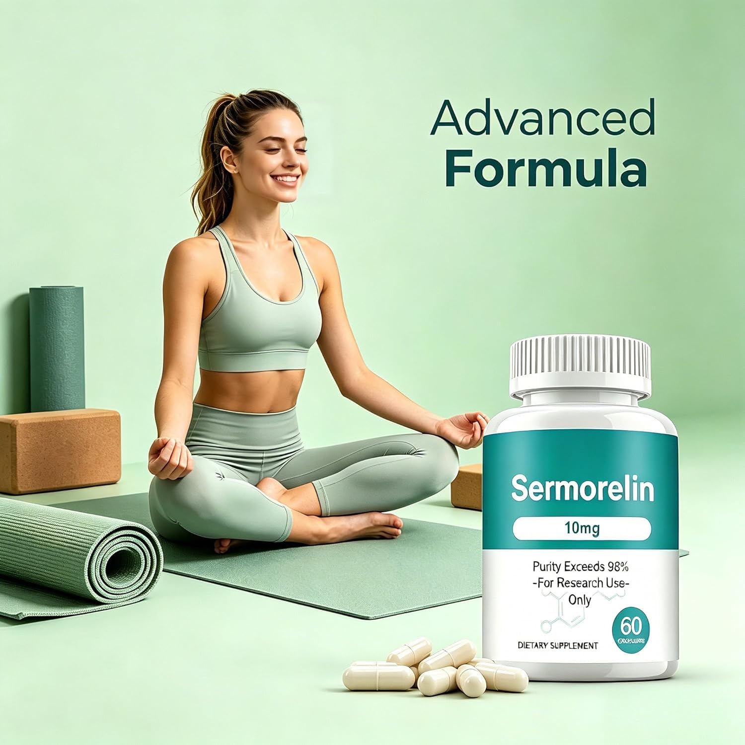 High Purity Sermorelin , 10MG, 98% Purity - 60 ct