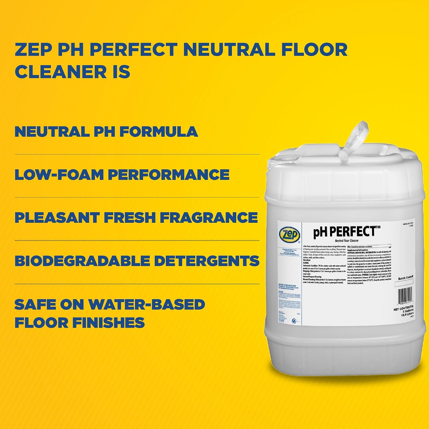 Zep pH Perfect Neutral Floor Cleaner - 5 Gallon (Case of 1) image 4
