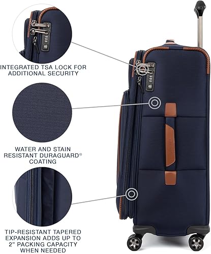 Vista 3 de Travelpro Crew Versapack - Maleta giratoria extensible Softside, Azul patriota), 407186522