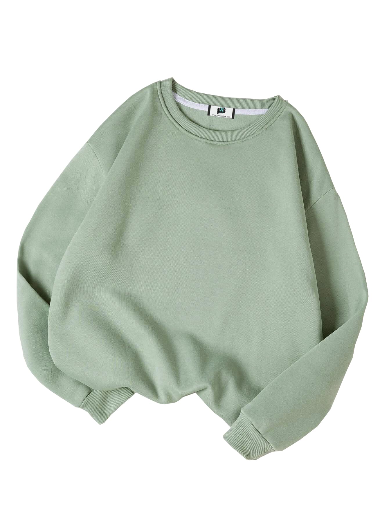 Solid Plain Unisex Cotton Oversized Baggy Sweatshirt-image-43
