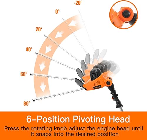 Miniatura 4 de GARCARE Cortasetos eléctricos, con cable de 4.8 A, juego de cortasetos con cuchilla de corte láser de 18 pulgadas