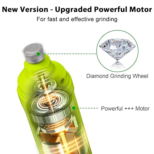 Miniatura 3 de Casfuy Molinillo de uñas para perros con 2 luces LED, nueva versión de 2 velocidades potente y eléctrica para mascotas, profesional, silencioso, sin