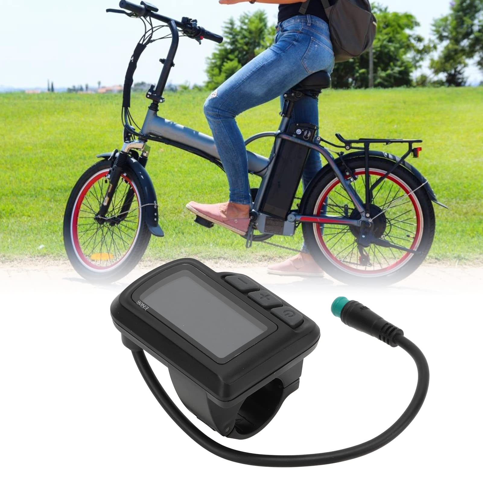 Misuratore di display LCD per bicicletta elettrica , riflette la carica della batteria Record di consumo di energia Sostituzione Display per bici elettrica EN06 di buona tenacità per scooter