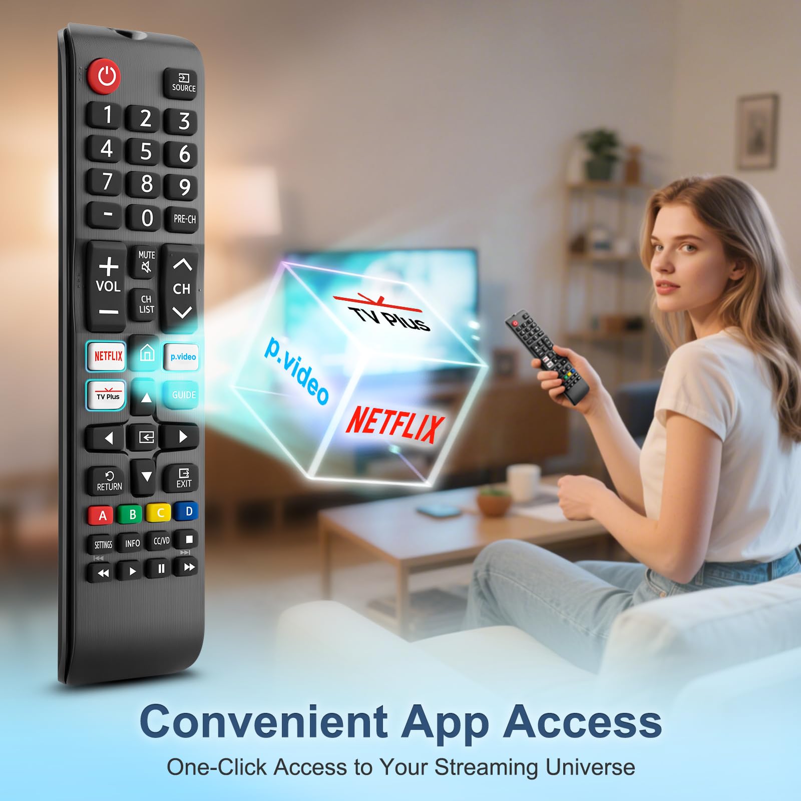 Confezione da 2: telecomando di ricambio universale per TV Samsung, compatibile con tutti i televisori Samsung Smart Frame QLED serie 7