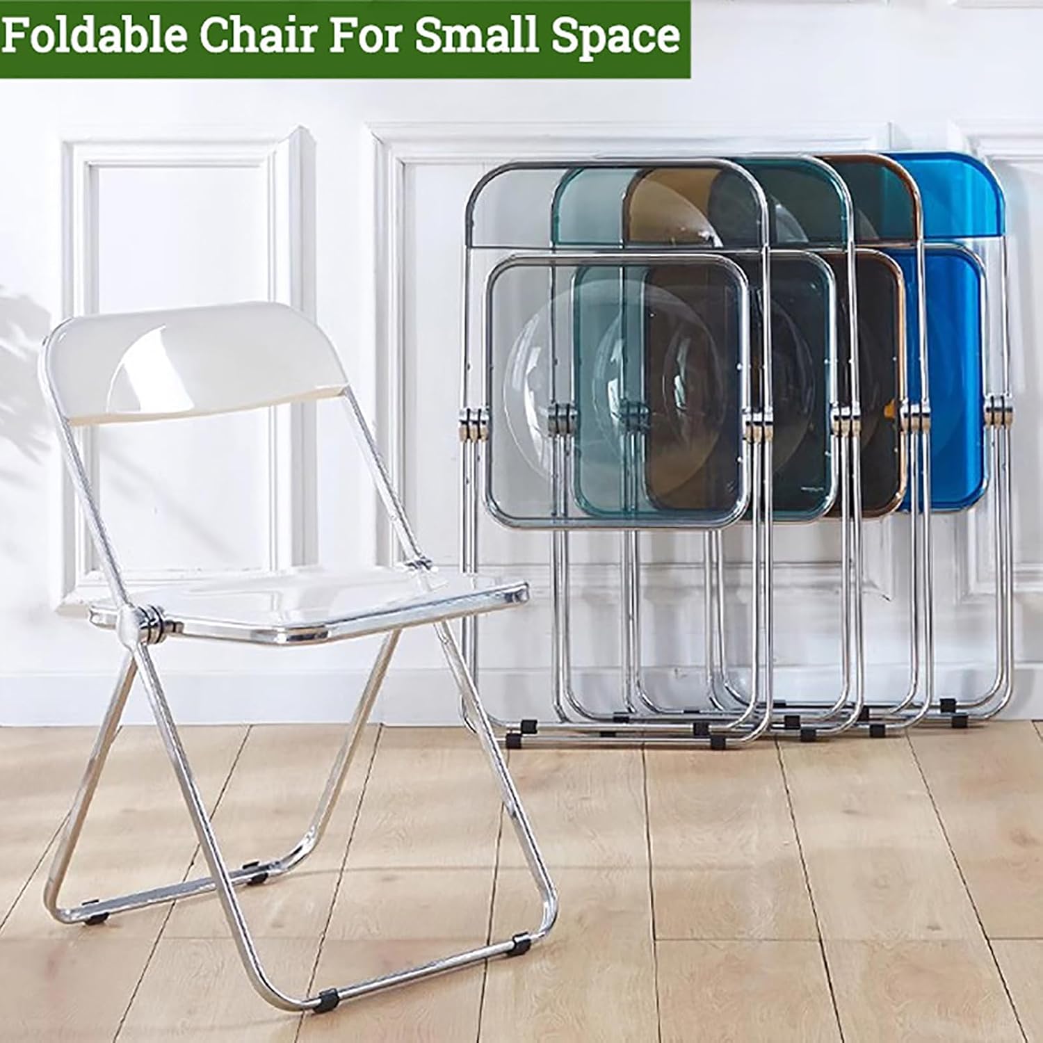 Folding Tray Tables & Chair Set,Acrylic Tv Table,Modern Small Desk Foldable Coffee Side with Chair,for Living Room,Bed Room,Kitchen,Outdoor (Grey Tray Table & Chair)