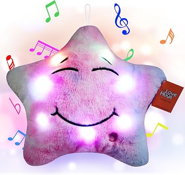 LoveHugs Musical Star Plush Sensory Light Up Newborn Autism Toys - Twinkle Twinkle Little Star Sensory Toys for Autistic Children