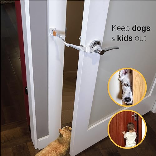 Miniatura 3 de SVD.PET Pestillo y tapón para puerta de gato una solución de puerta para mascotas más simple para proteger tu hogar y mantener a los perros y niños