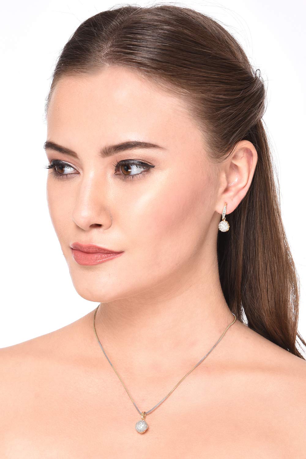 Heart Shape Ad Pendant Necklace Set & Big Size Pendant (Design 7)