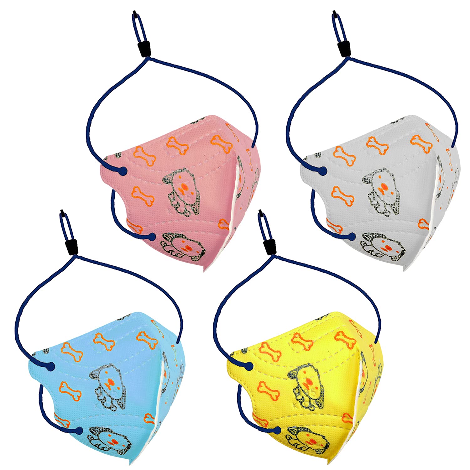 Shocknshop Kids Non Woven Fabric Washable And Reusable Head Loop N95 Mask with 4 Layer without Valve Pack of 4 (For Age Up to 14 Years, Multicolour) (B0979G56ZR) Amazon Price History, Amazon Price Tracker