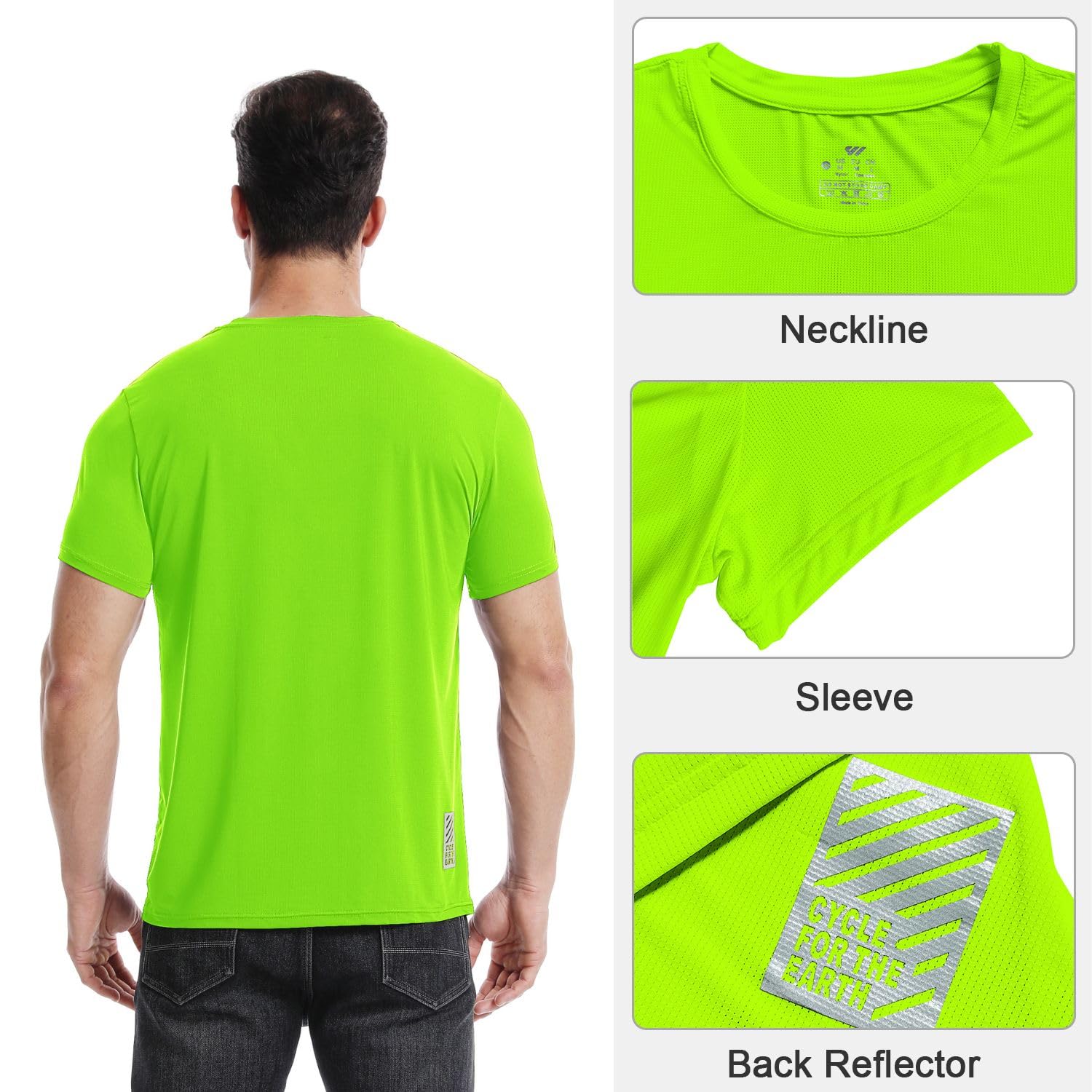 Paquete de 3-5 camisetas de entrenamiento para hombre, de secado rápido, para correr, manga corta, absorbe la humedad, cuello redondo, camiseta atlética, gimnasio, casual