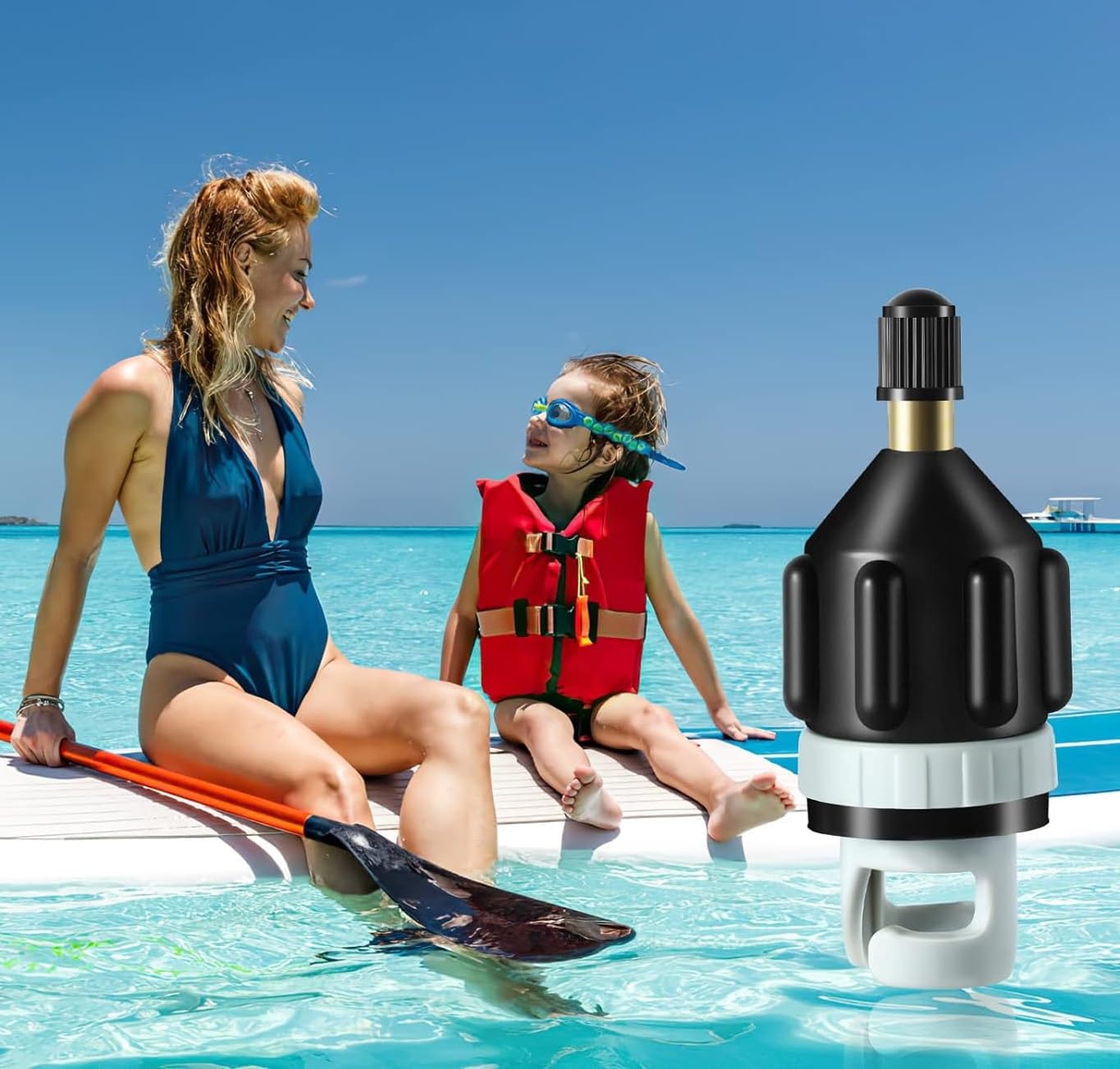 Adapter do pompki nadmuchiwanej do łodzi, adapter pompy SUP, adapter do zaworu powietrza kajak, do łodzi SUP nadmuchiwany kajak stojący deska wiosłowa