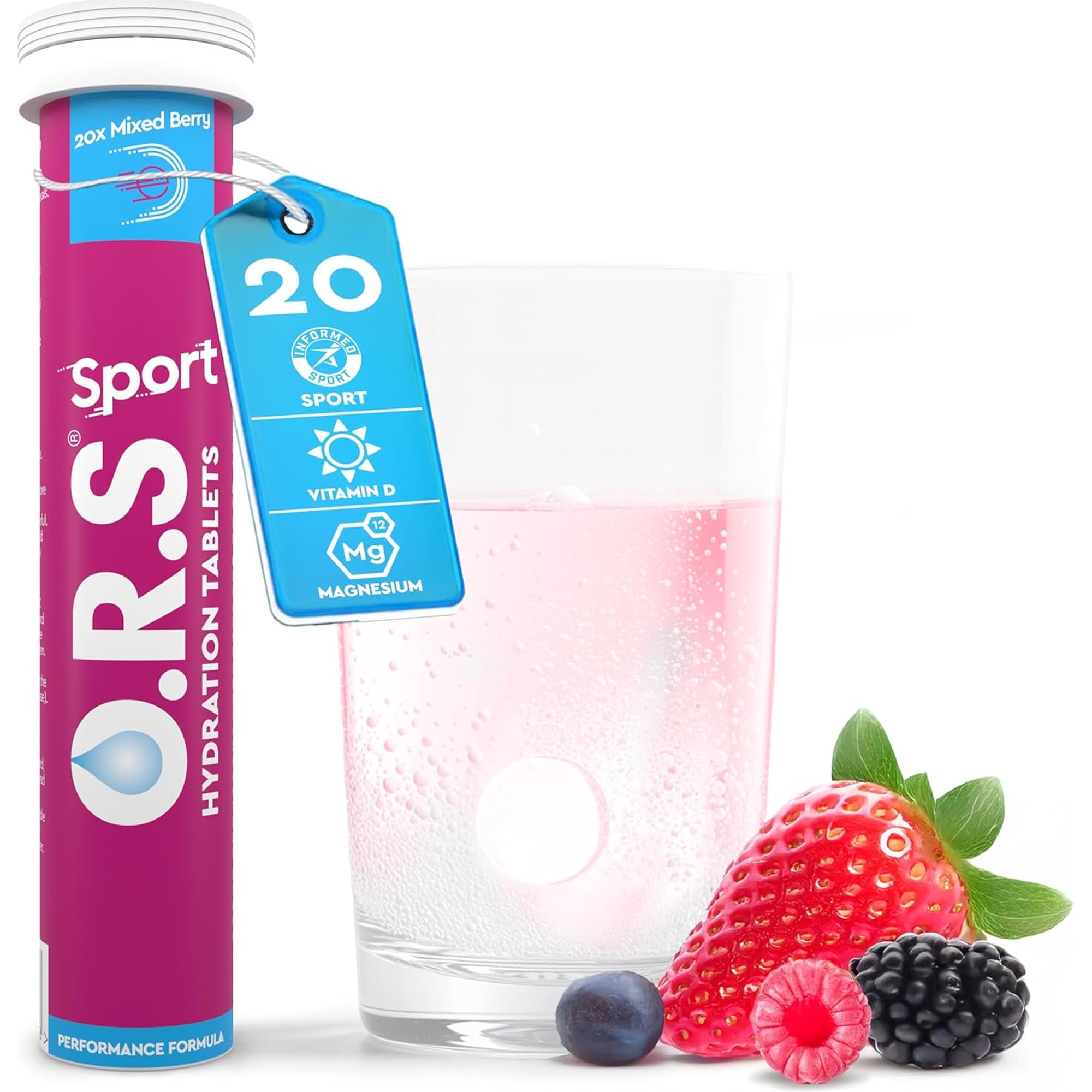 Sponsored Ad – Sport Hydration Tablets - Mixed Berry 1 Tube | Winter Sports Electrolytes with Vitamin D & Magnesium for Rehydration & Recovery | Electrolyte Replacement Salts | Vegan, Gluten-Free & Low Calorie