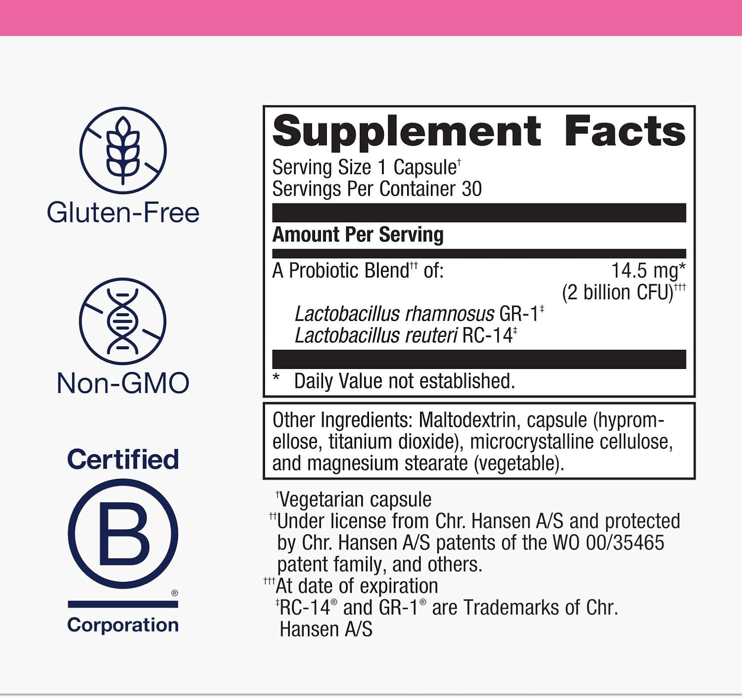 Metagenics UltraFlora Women’s Probiotic – Shelf-Stable Supplement for Vaginal Health, Yeast Balance & Urinary Comfort – with Lactobacillus GR-1 & RC-14 – Non-GMO – 30 Capsules* - Image 4